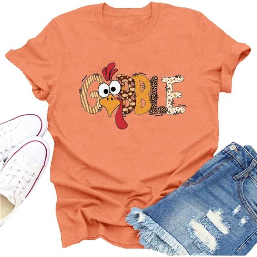 🦃 Gobble Graphic Thanksgiving T-Shirt 🧡